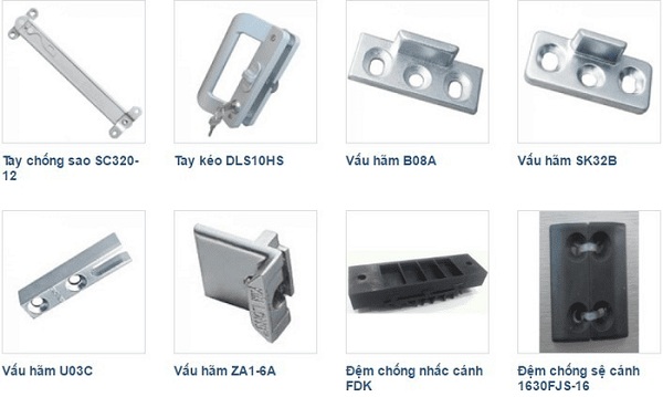 Các phụ kiện cửa nhôm xingfa đi kèm khi lắp đặt