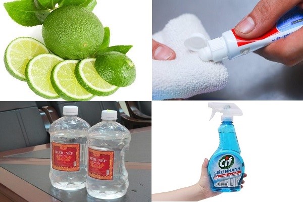 Những nguyên liệu sử dụng để vệ sinh bề mặt kính ốp bếp sạch bóng như mới
