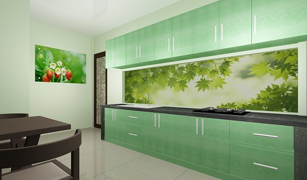 Kính màu ốp bếp đa dạng hoa văn, họa tiết