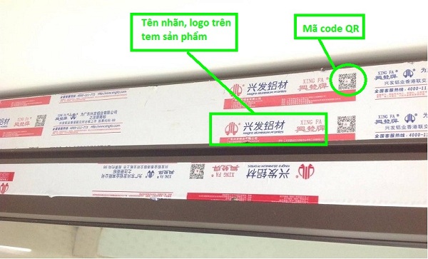 Kiểm tra thông tin cửa nhôm xingfa chính hãng qua mã code